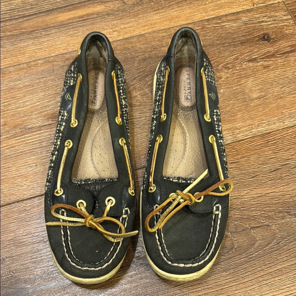Sperry 8.5 size women’s Black and Tan Loafers with Non-Slip Sole - Picture 2 of 5